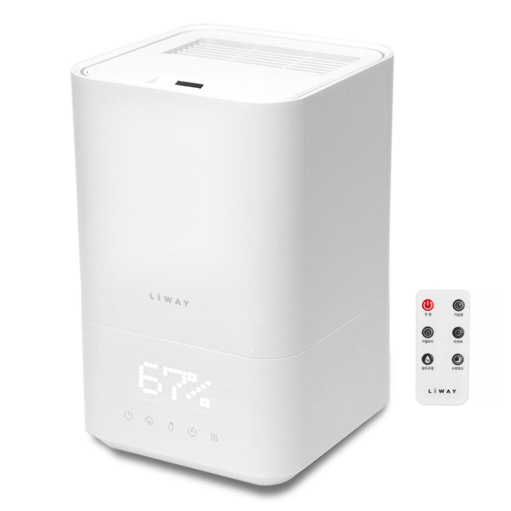 리웨이 복합식가습기 복합가습기 아기 스팀 온열 리모컨 55