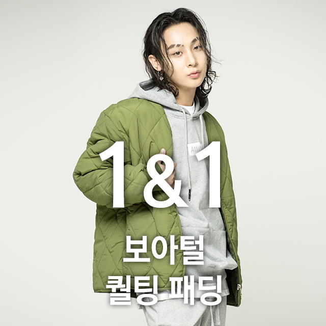 [1+1][당일출고] 유니섹스 보아털 퀄팅 점퍼 (S~2XL) 이미지 2