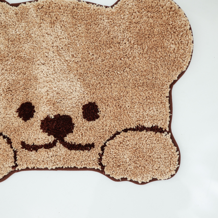 자체제작 귀여운 곰돌이 발매트 주방 현관 매트 미니 러그제작 생일 선물 2color