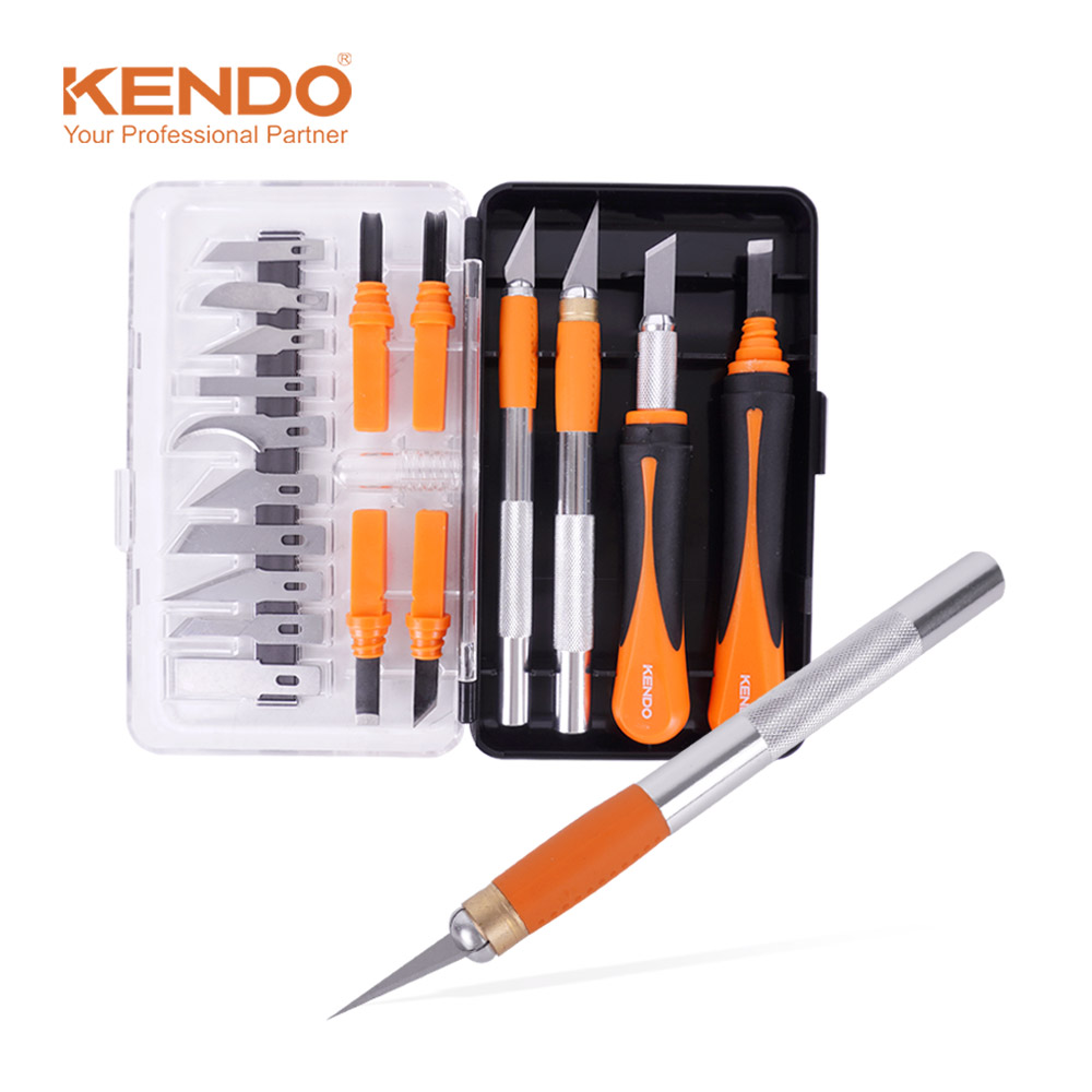 KENDO 정밀 조각도 세트 22P 80206N 아트 조각끌 목공 공예칼 - 메인 이미지