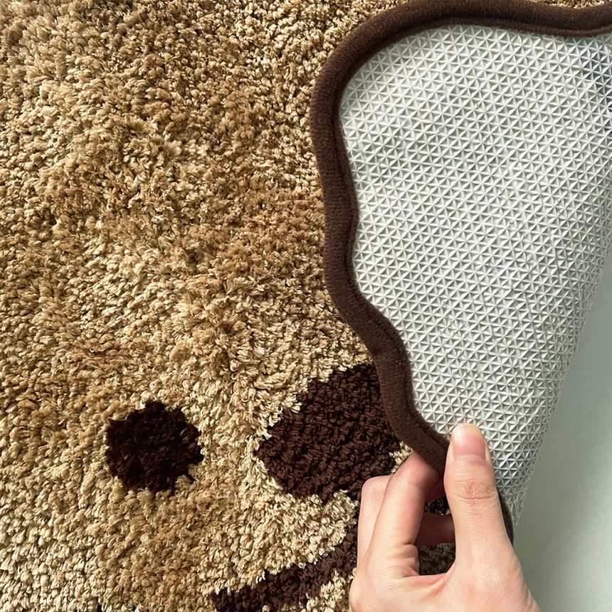 자체제작 귀여운 곰돌이 발매트 주방 현관 매트 미니 러그제작 생일 선물 2color