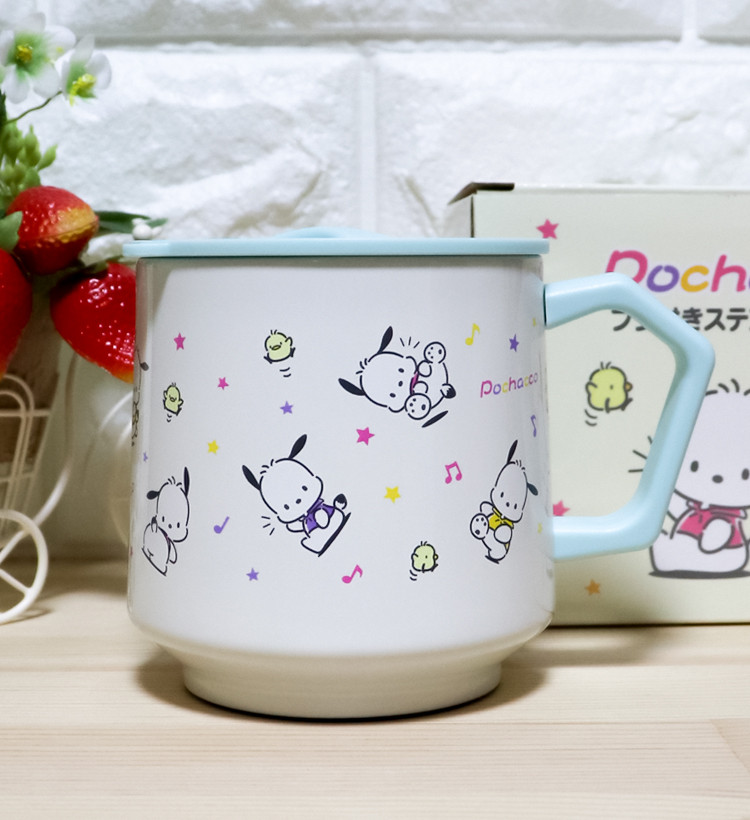 산리오 캐릭터 스테인리스 머그 350ml (헬로키티 / 시나모롤 / 쿠로미 / 포차코) - 하카타몰