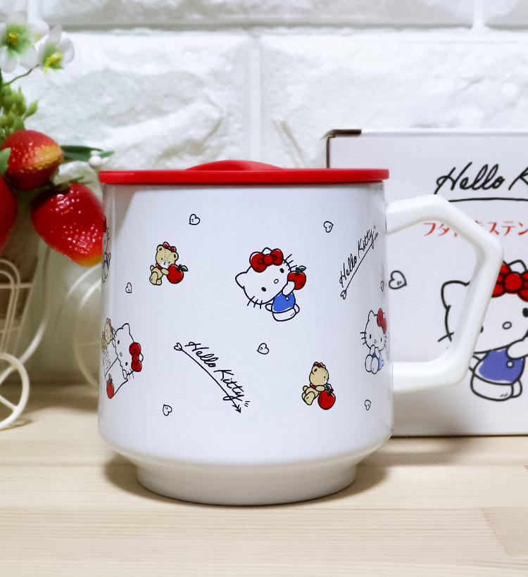 산리오 캐릭터 스테인리스 머그 350ml (헬로키티 / 시나모롤 / 쿠로미 / 포차코) - 하카타몰