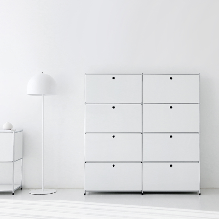 심플리 4x2 수납장 8문 BC102 1520mmx400mmx1580mm, 4단, 화이트 2185.9325 - 상세 이미지 5