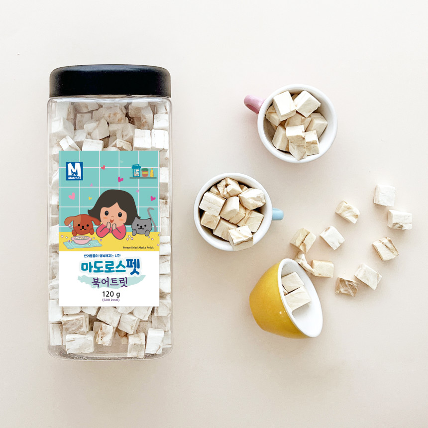 마도로스펫 북어트릿 120g(대용량) 동결건조 강아지간식 사진 2