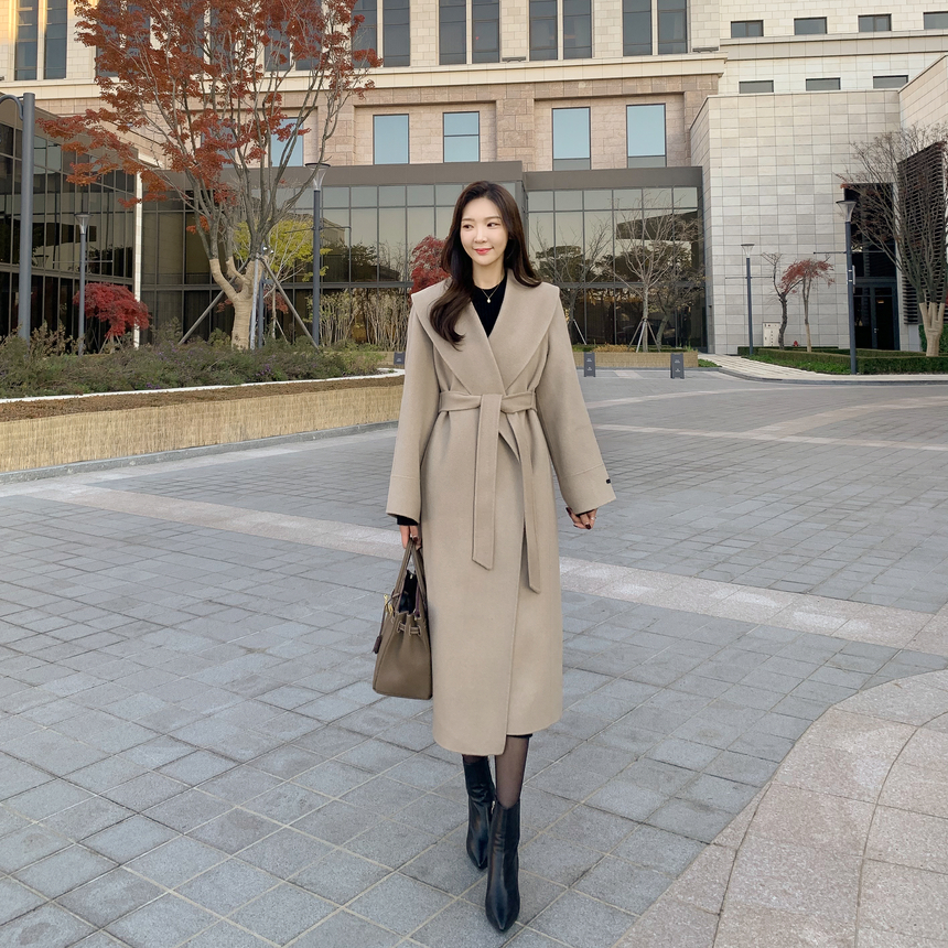 [당일발송/모델강추] 로랑 울 핸드메이드 롱 코트 상세 이미지 11