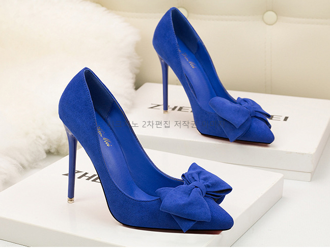 레시스 11cm 스웨이드 리본 구두 하이힐 6color 상세 이미지 20
