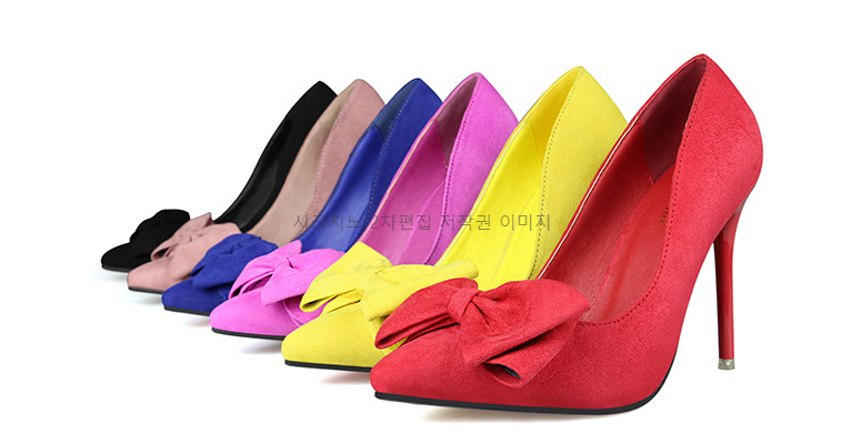 레시스 11cm 스웨이드 리본 구두 하이힐 6color 상세 이미지 30