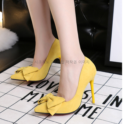 레시스 11cm 스웨이드 리본 구두 하이힐 6color 상세 이미지 13