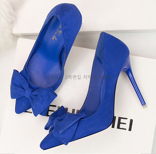 레시스 11cm 스웨이드 리본 구두 하이힐 6color 상세 이미지 19