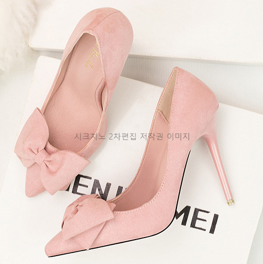 레시스 11cm 스웨이드 리본 구두 하이힐 6color 상세 이미지 7