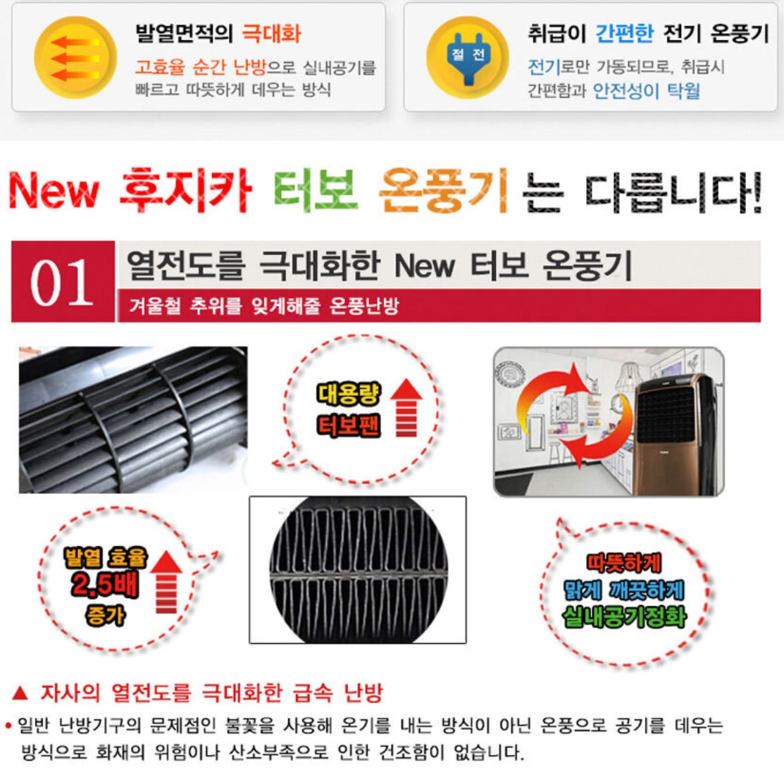 53㎡ 대형 사무실 전기 히터 매장 매장용 업소용 팬 히터 - 상세 이미지 3