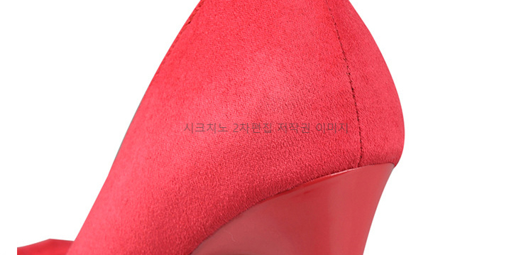 레시스 11cm 스웨이드 리본 구두 하이힐 6color 상세 이미지 28
