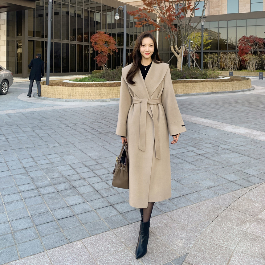 [당일발송/모델강추] 로랑 울 핸드메이드 롱 코트 상세 이미지 10