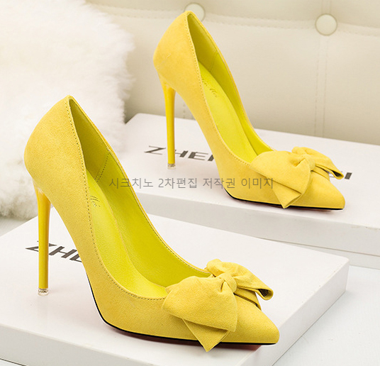 레시스 11cm 스웨이드 리본 구두 하이힐 6color 상세 이미지 11