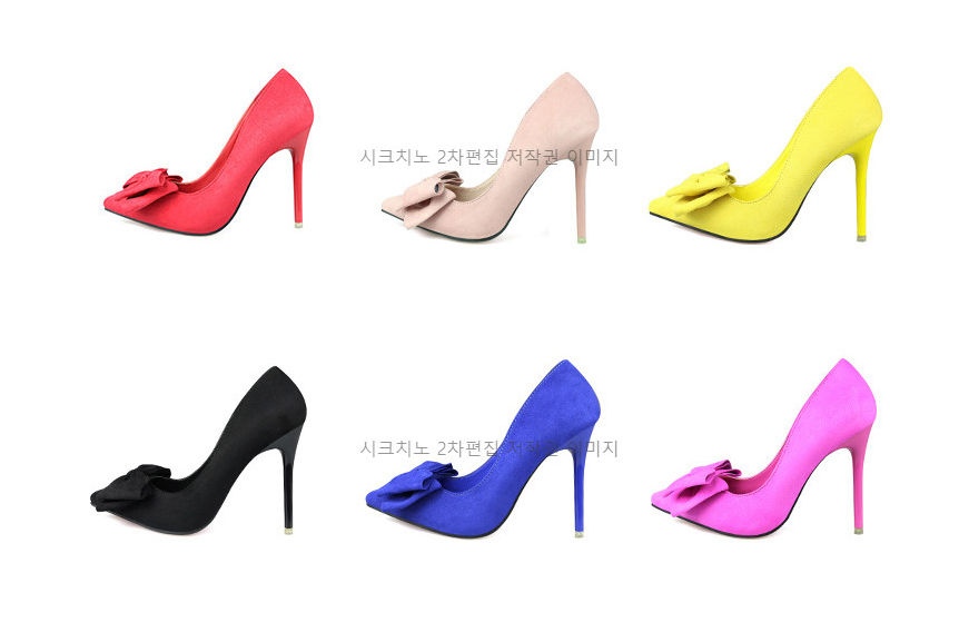 레시스 11cm 스웨이드 리본 구두 하이힐 6color 상세 이미지 1