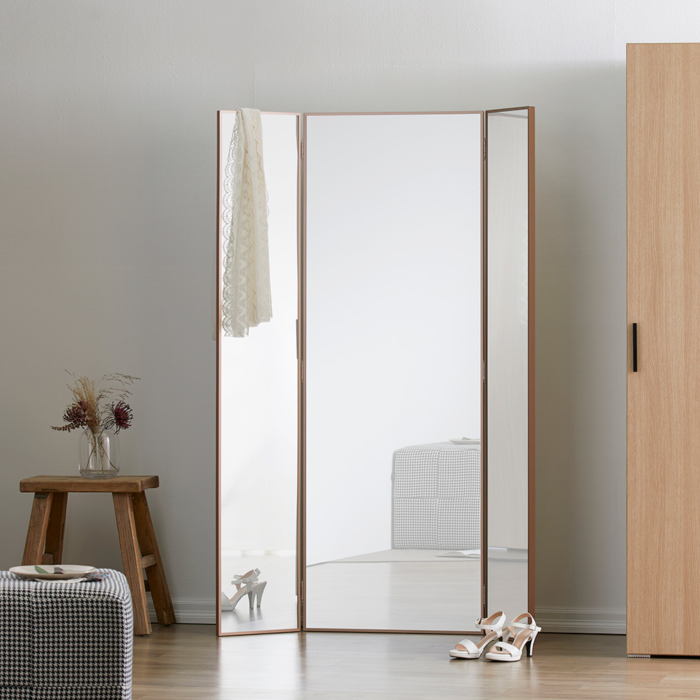 장인가구 컬렉 대형 인테리어 비산방지 3면 전신거울 드레스룸 옷가게