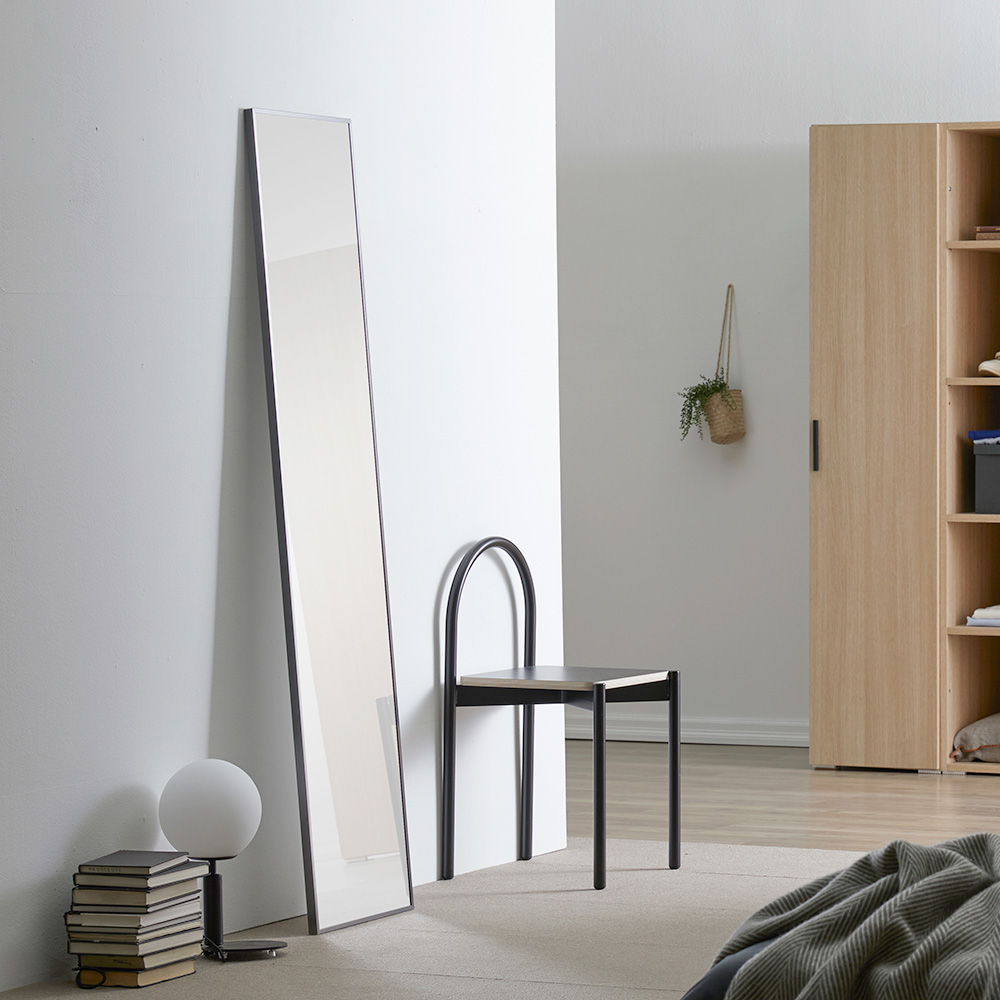 장인가구 컬렉 현관 슬림 틈새 비산방지 전신거울 400