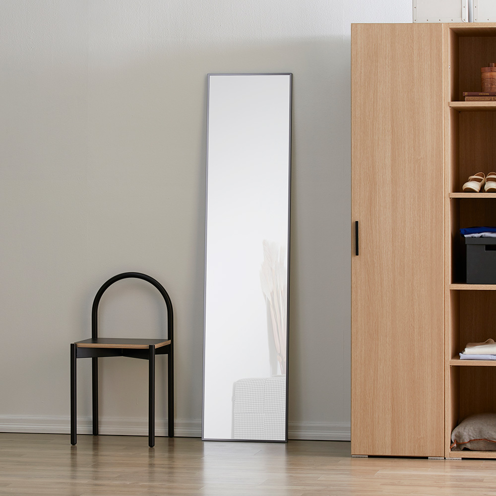 장인가구 컬렉 현관 슬림 틈새 비산방지 전신거울 400