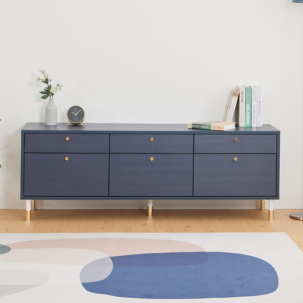 스코나 랜돌프 1500 골드 2단 서랍 거실장 티비장 TV다이