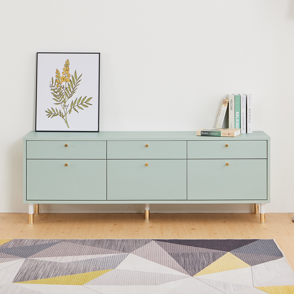 스코나 랜돌프 1500 골드 2단 서랍 거실장 티비장 TV다이