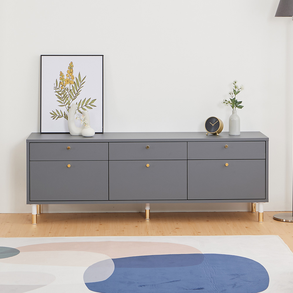 스코나 랜돌프 1500 골드 2단 서랍 거실장 티비장 TV다이