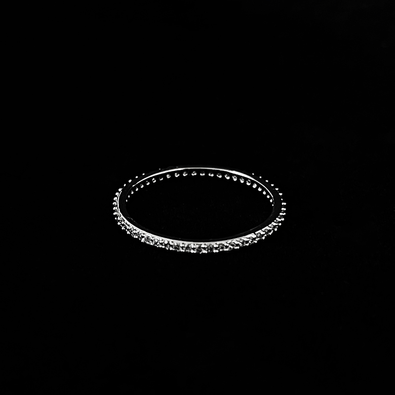 큐빅반지 슬림 레이어드 가드링 1.0mm 테니스 반지 - 상세 이미지 5
