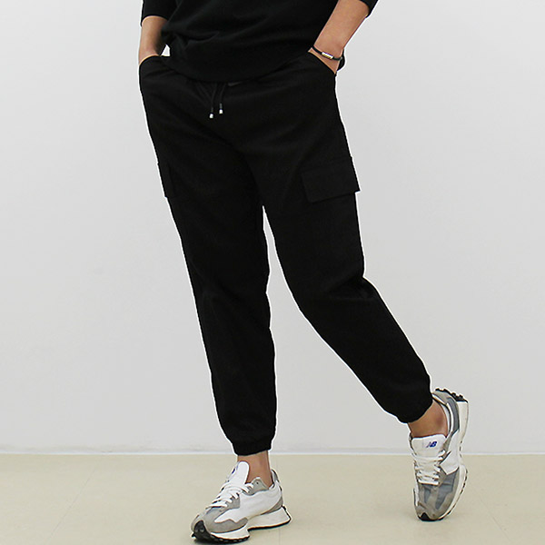 남자 와이드 포켓 조거 카고바지 - 상세 이미지 5