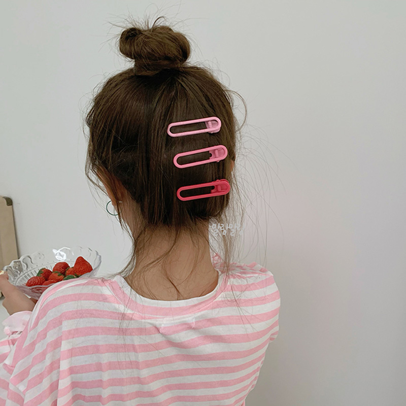 앞머리핀 세트 무광 예쁜 컬러 포인트 집게핀 - 상세 이미지 3