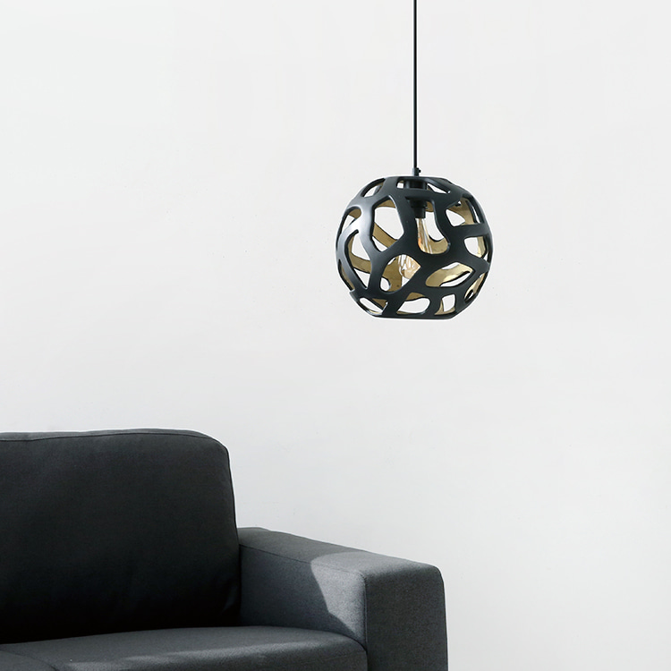 ARPA 펜던트등 E26 KS2117D 블랙 + E26 LED 스마트전구 9W 컬러 세트 - 상세 이미지 2