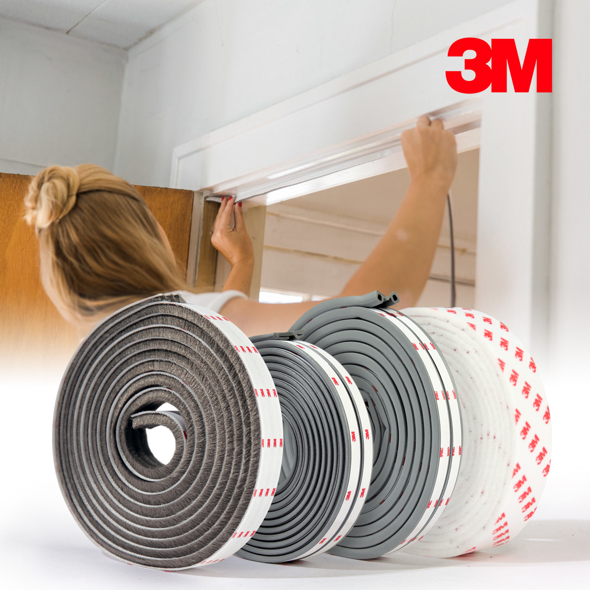 3M 스카치 실외용 실내용 투명 문풍지 3개 묶음 - 메인 이미지