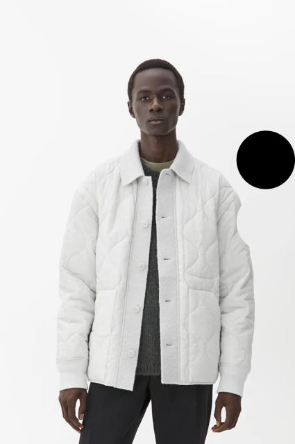 [관부가세 포함] ARKET 아르켓 남자 퀄팅 오버셔츠 깔깔이 블랙 그레이 0997081 : 8일 화요일