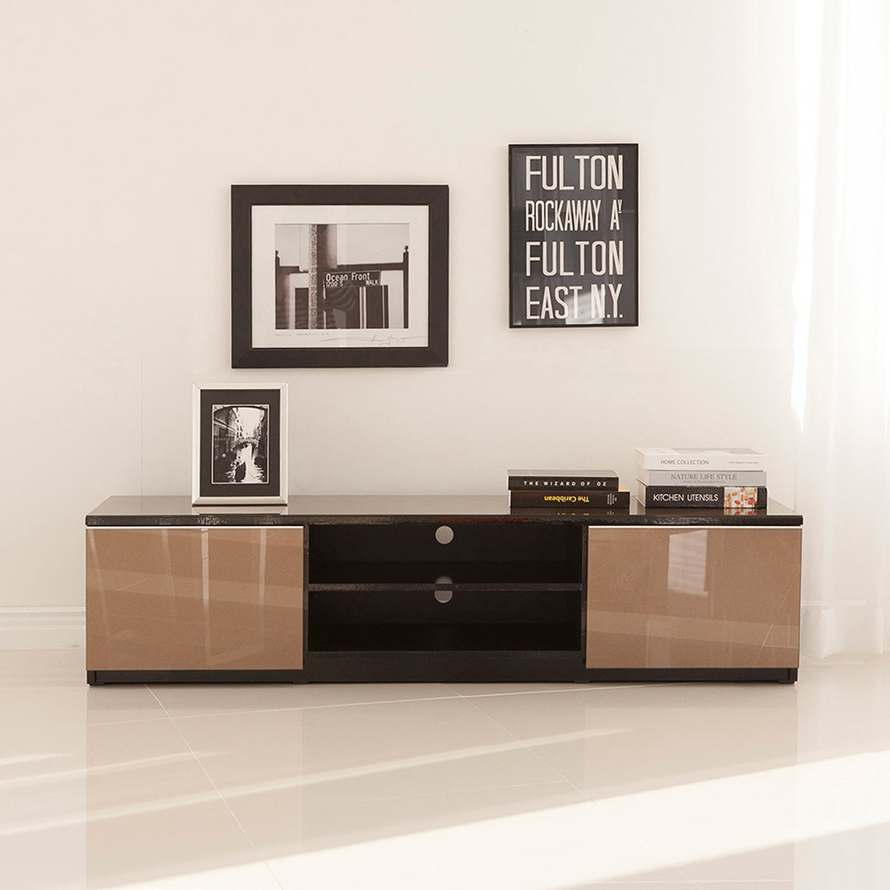 동서가구 지미 블랙 1500 AV 수납 거실장 DF920501