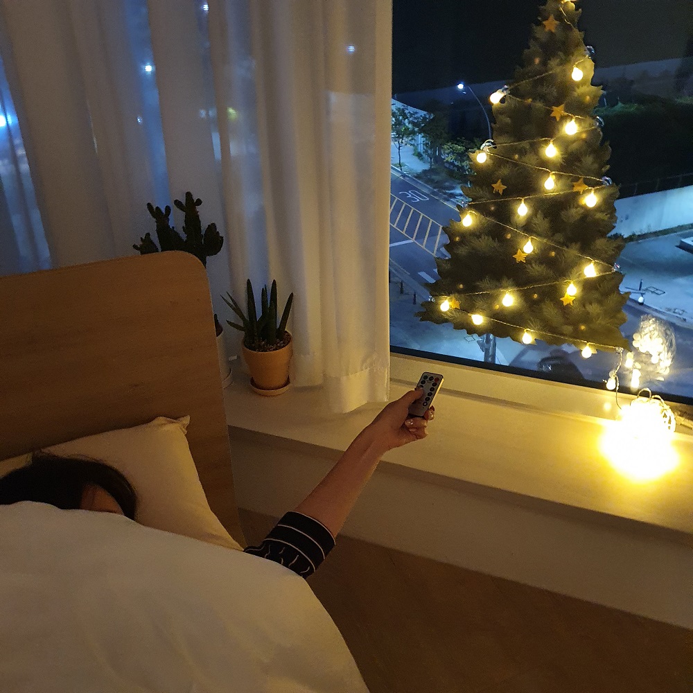 크리스마스 벽트리 만들기 풀세트 장식 앵두전구 트리데코 포스터 레드 트리 미아아트 - 상세 이미지 3