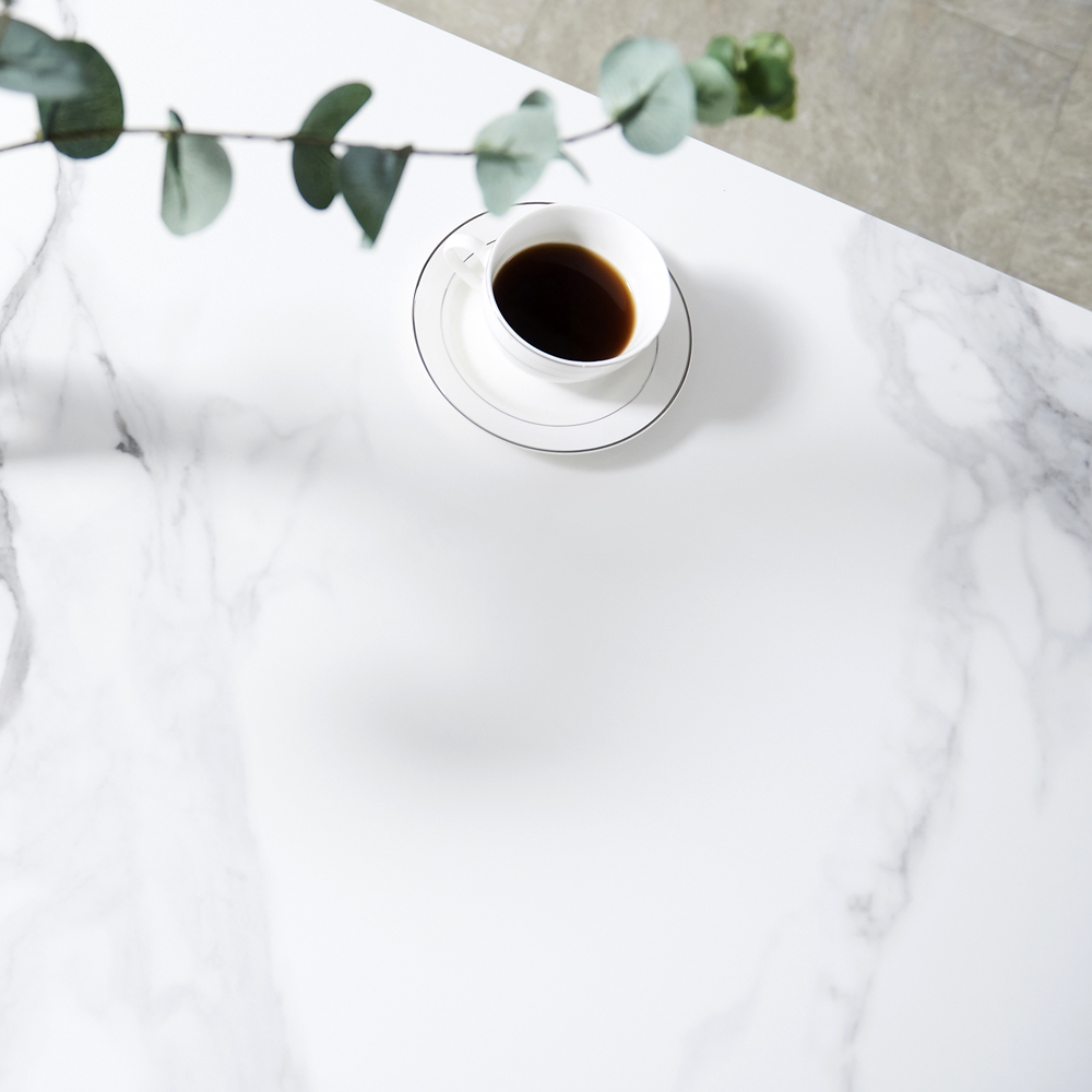 [방문설치] 아르미스 루나 세라믹 스테인레스 거실 소파테이블 좌탁 1300x700mm, 실버