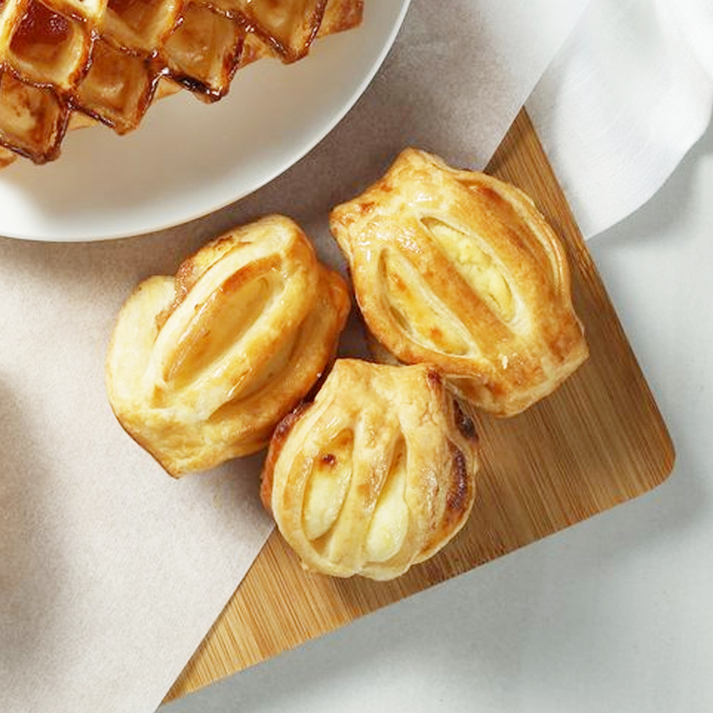 서브큐 크림 치즈 딸기파이 생지 30g 30개입- 급식용 홈베이킹용 에어프라이어 간식