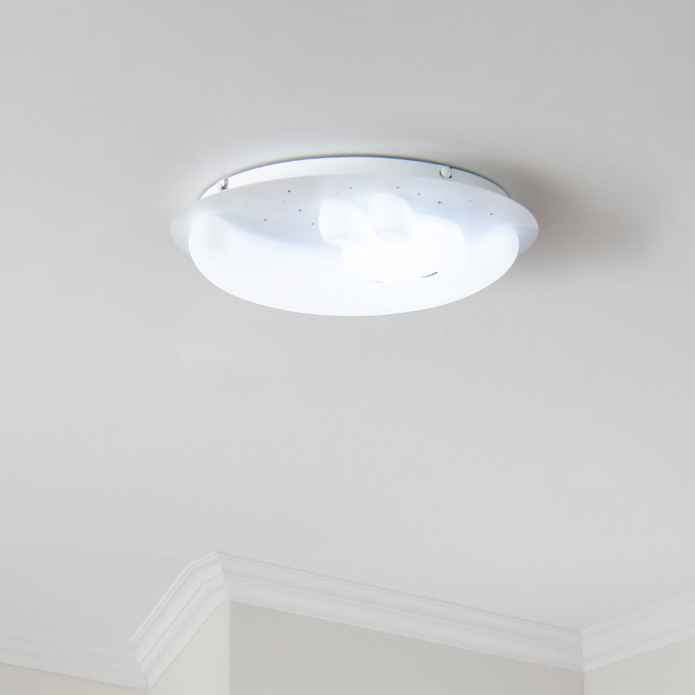 LED 토끼 품은 달 아이방등 75W 화이트 - 상세 이미지 5