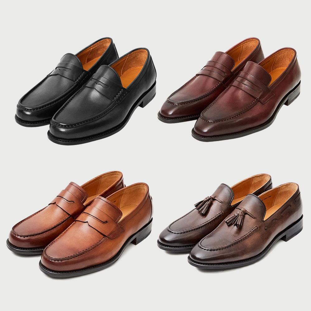 로퍼 모음전 이태리산 송아지가죽 남자 수제화 발편한 굿이어웰트 구두