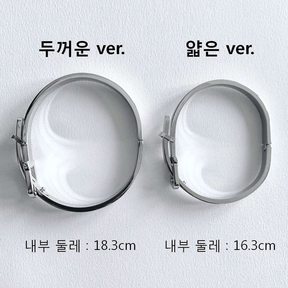 남자팔찌 써지컬스틸 무광 락시크 벨트 - 상세 이미지 5