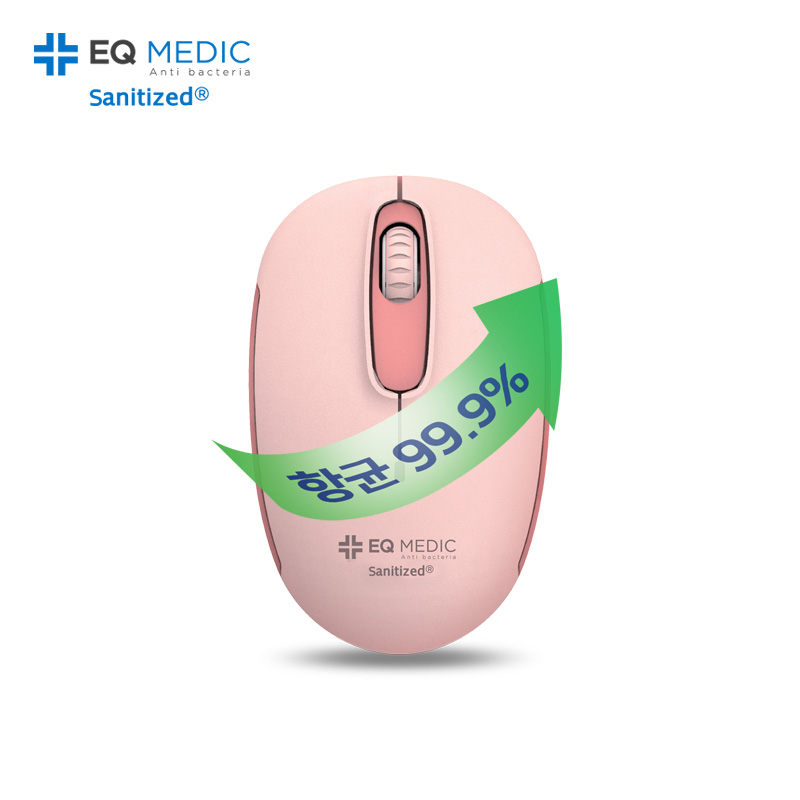 이큐메딕 Sanitize-WM7 항균 무소음 무선 마우스 핑크