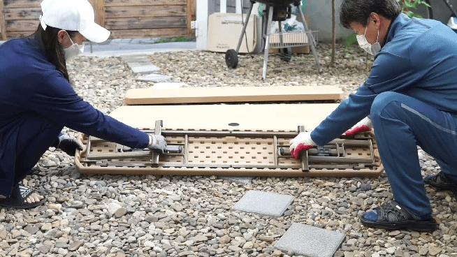 스마트가든테이블 1380 피크닉 야외테이블 파라솔테이블 야외용 접이식 분리형