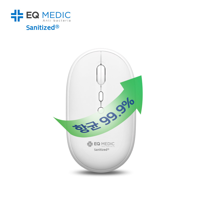 이큐메딕 Sanitize-WM3 항균 무소음 무선 마우스 화이트