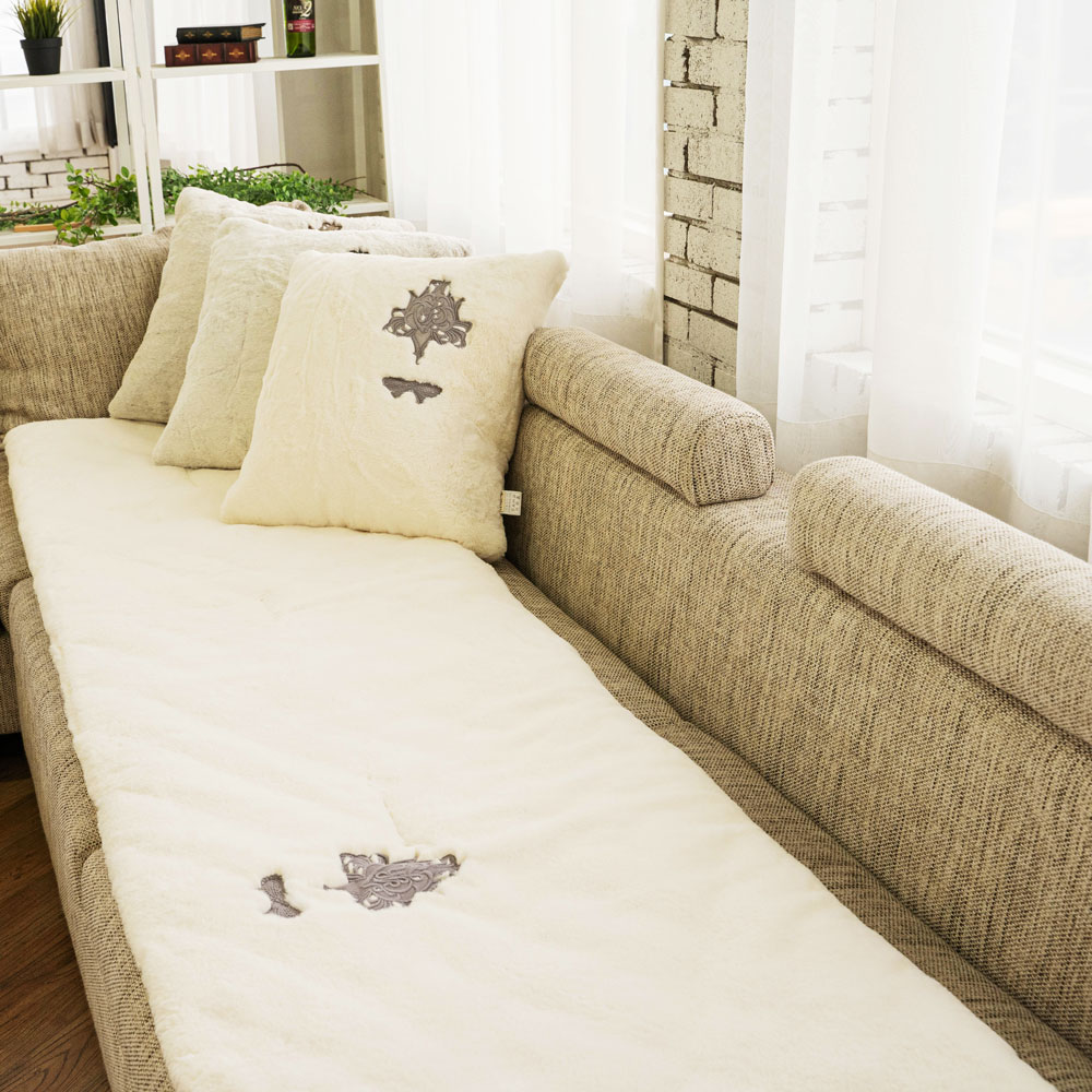 마벨로제 밍크 극세사 겨울용 3인 쇼파패드 미끄럼방지 소파매트