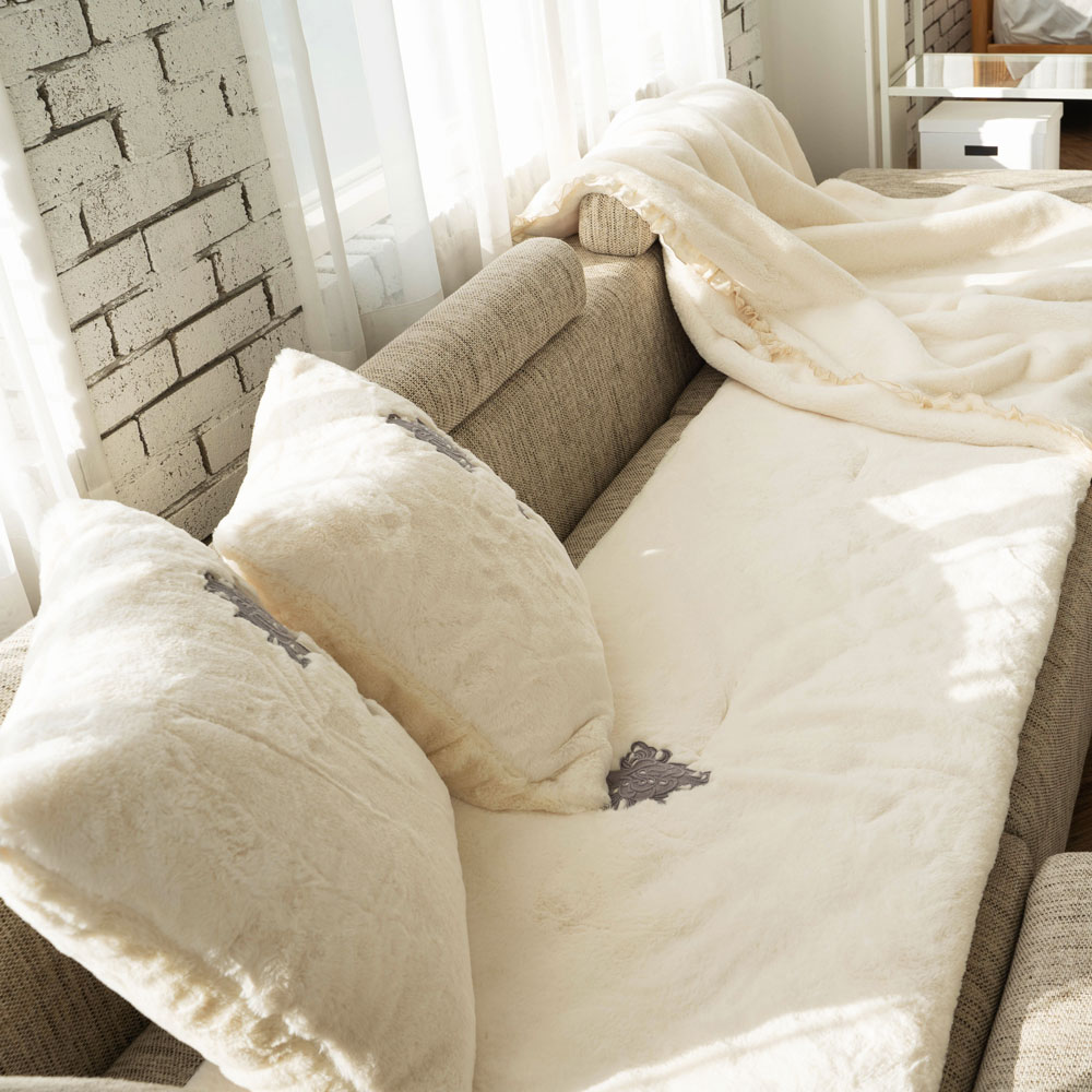 마벨로제 밍크 극세사 겨울용 3인 쇼파패드 미끄럼방지 소파매트