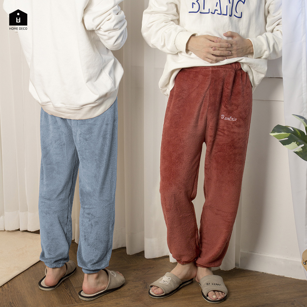 극세사 수면바지 시보리 패밀리 커플 잠옷바지 겨울 이미지 6