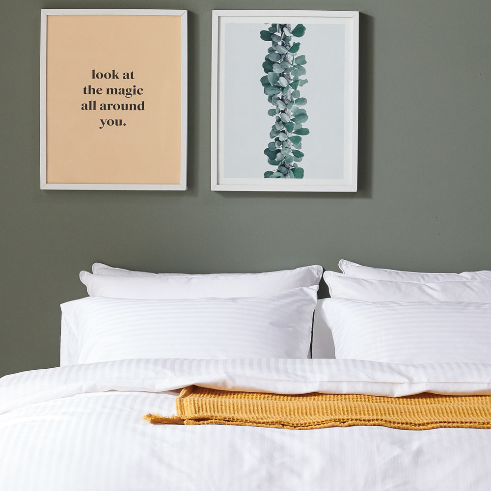 호텔3종세트 순면60수 300T 1CM스트라이프 이불커버1+베개커버2