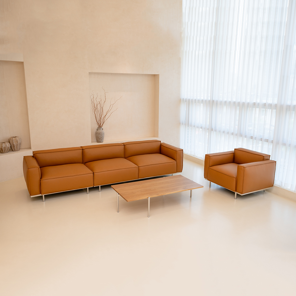 옐로우라이트 PH4 이태리 천연면피 PURE 100% 4인용 가죽모듈소파 전체가죽