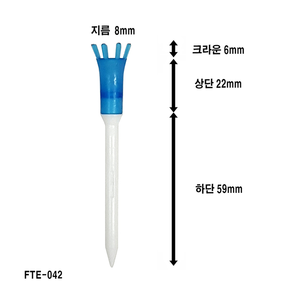 빅웨이골프 크라운티 FTE-041,042 무저항 국산 우레탄 기능성 골프티 MADE IN KOREA 이미지 7