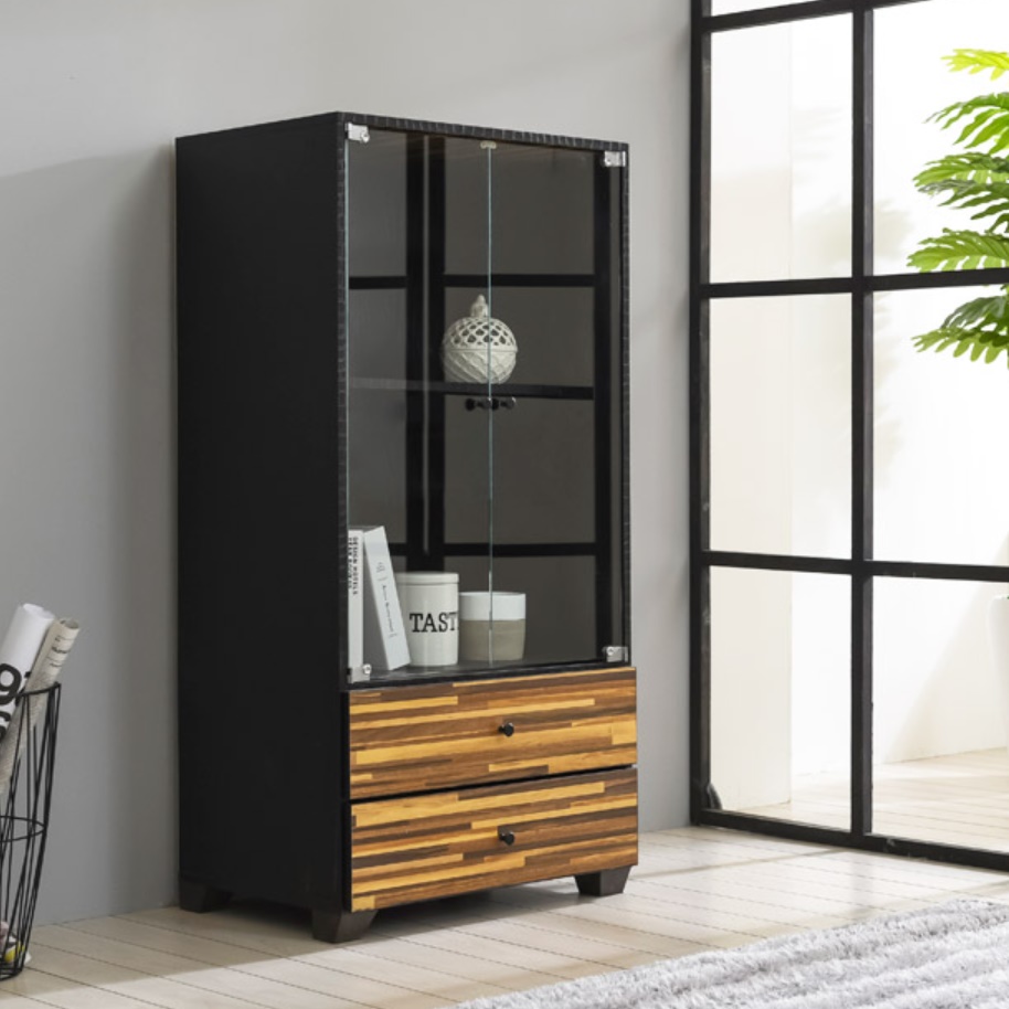 원목 거실 장식장 유리 양주 장식장 인테리어 장식장 엔틱 장식장