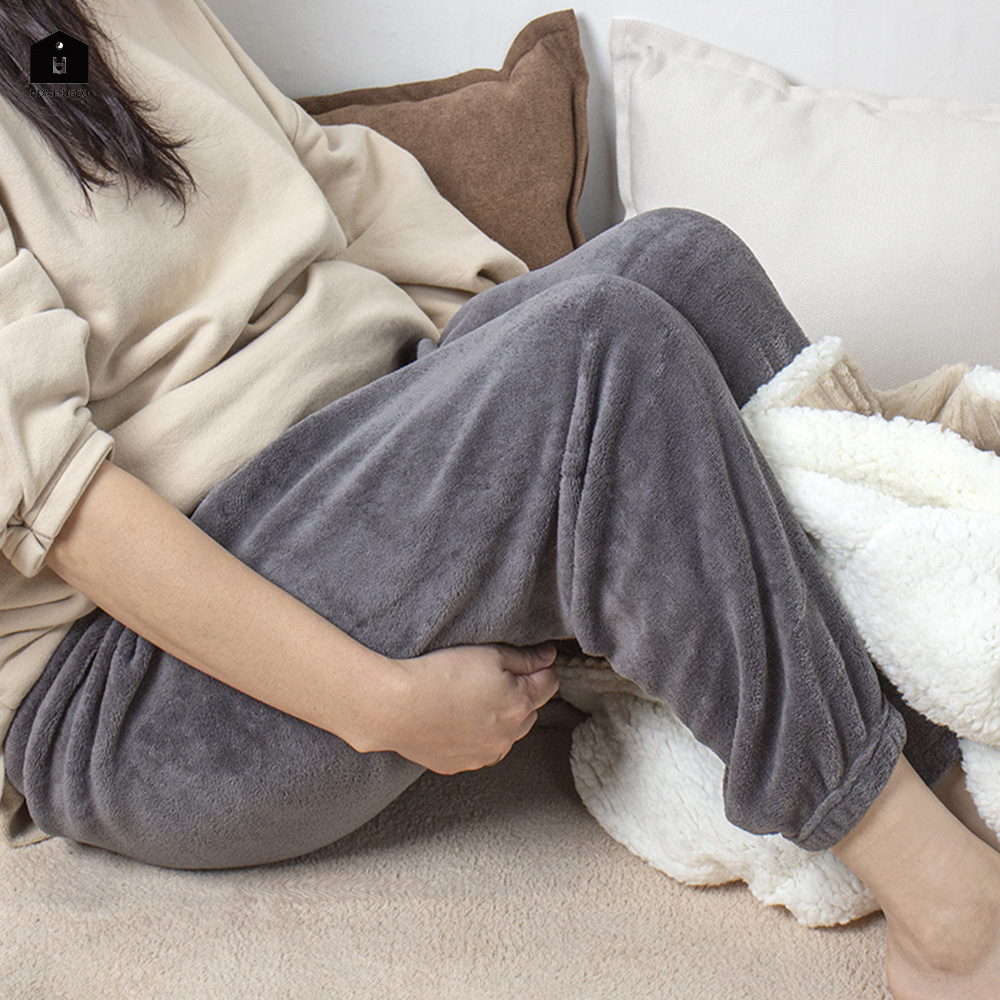 극세사 수면바지 시보리 패밀리 커플 잠옷바지 겨울 - 상세 이미지 5